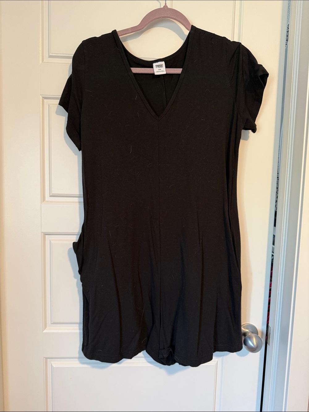 Smash + Tess Black V-Neck Short Sleeve Romper